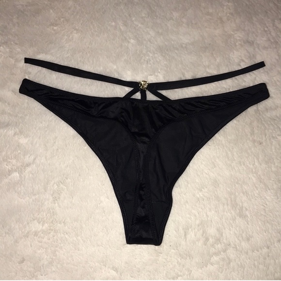 NWT Victoria’s Secret Very Sexy Strappy Thong Silky Smooth Satin V-String Panty - Picture 3 of 16